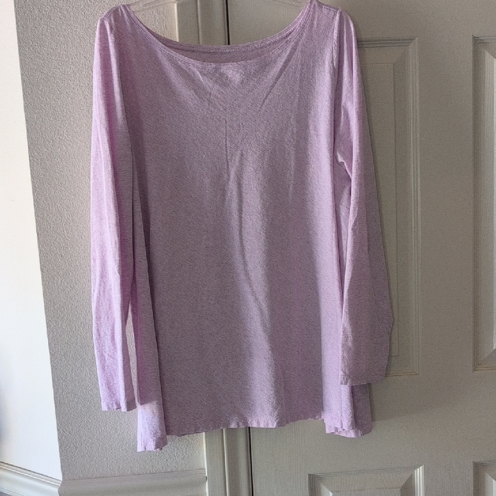 PureJill XL A-Line Tee, Lavender/White Heathered